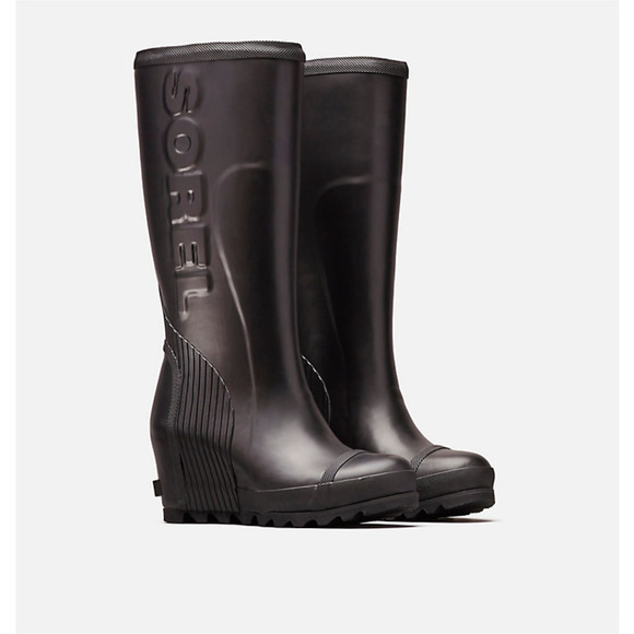 sorel joan tall wedge rain boots